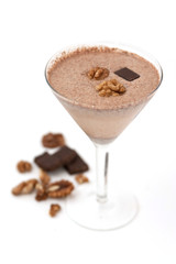 Chocolate nut-flavoured smoothie