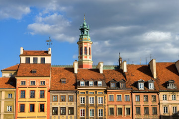 Old Town Houses in Warsaw, Poland