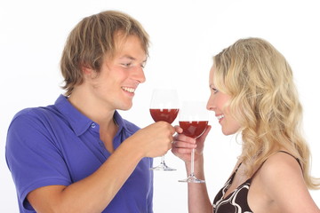 couple in love - glass of wine