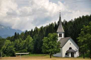 Fototapeta na wymiar Christian Church. Mojstrana, Slovenia