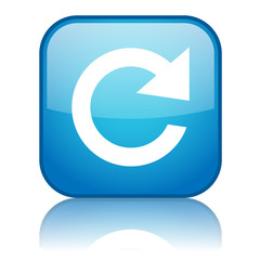 Square button with Refresh symbol (blue)