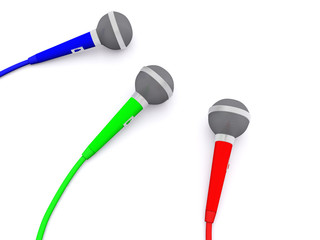 rgb microphone group. 3D