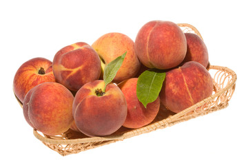 peaches with leafs