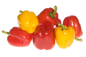 red and yellow peppers
