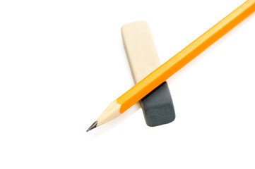 Pencil and  eraser