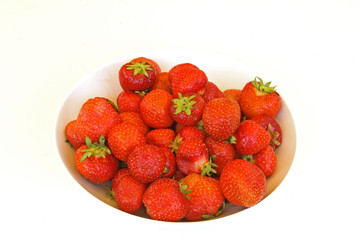 strawberries on the plate