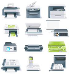 Vector detailed computer parts icon set. Part 4