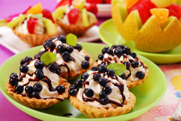 blueberry mini tartlets