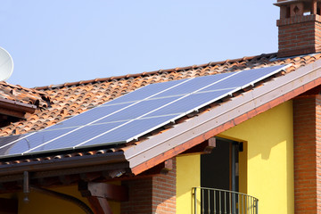 solar panels on a house
