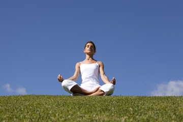 Yoga at the nature
