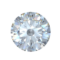 3d Round brilliant cut diamond
