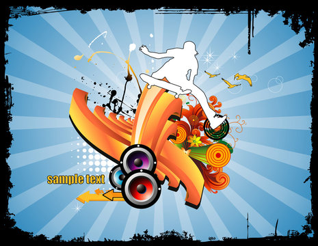 skater en vector