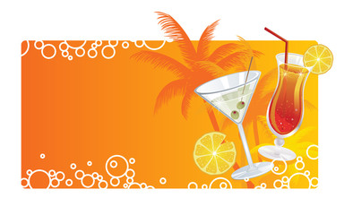 Summer cocktails banner - 15278617