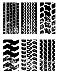 Obraz premium Truck tyre tracks