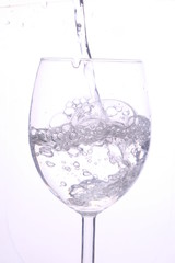 Water in a wine glass
