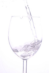 Water in a wine glass
