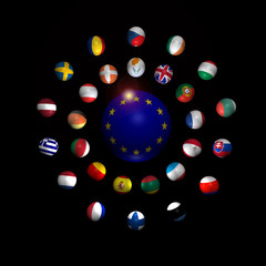 UE FLAG - obrazy, fototapety, plakaty