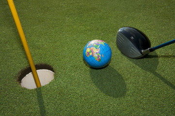Planet golf game