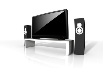 high definition television - isolated 3d illustration