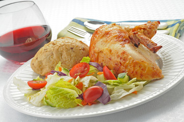 Salad and Chicken