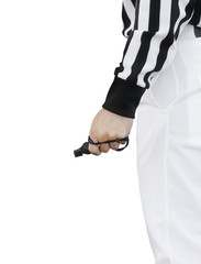 Referee with Whistle (clipping path)