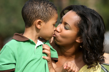 African American Mother and Child