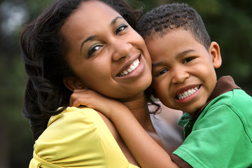 African American Mother and Child