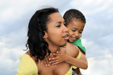 African American Mother and Child