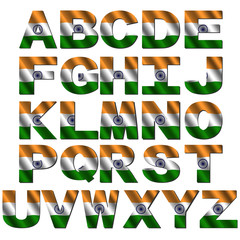 Indian flag font