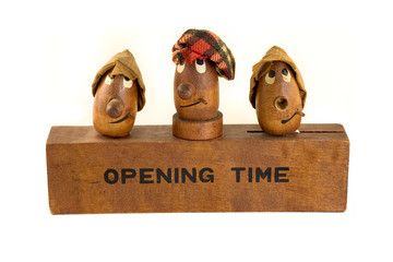 Opening Time - Three Wodden Men