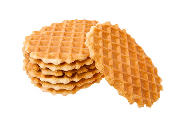 Waffles isolated in white background