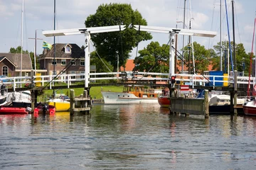 Wall murals City on the water Harbor of Harderwijk, the Neherlands