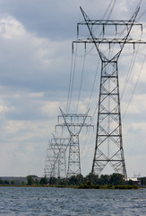 Electric power mast in the Netherlands