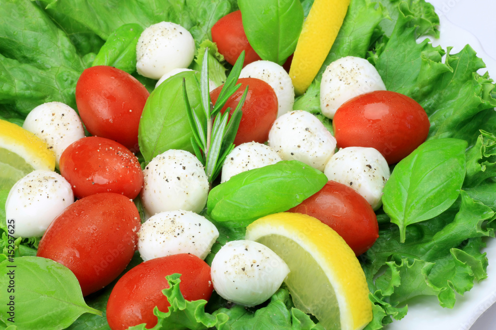 Wall mural salad of mozzarella cheese and tomato