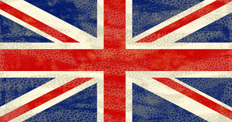 High detailed distressed grunge UK flag