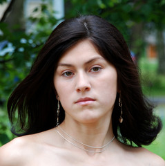 Fototapeta premium The young attractive girl