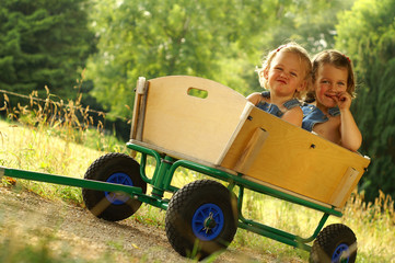 2 Little sisters having fun