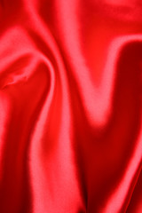 Abstract red silk fabric background