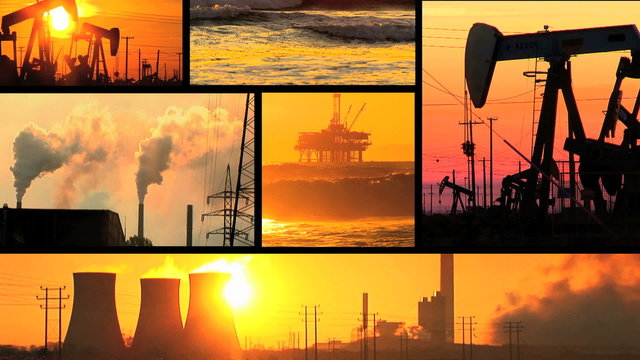 Fosil Fuel Energy & Power Sources Montage