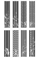 Various tyre tracks