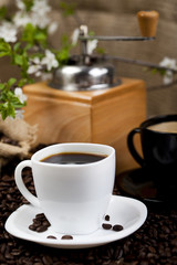 Cup of hot coffee