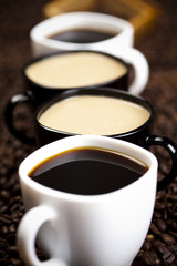 Coffee beans in a cup
