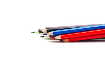 colored pencils isolated