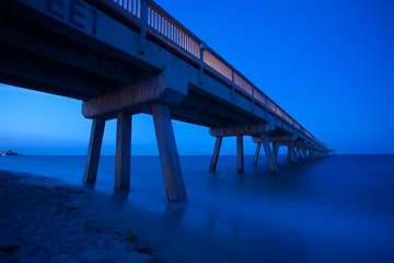 Fishing pier over Atlantic Ocean