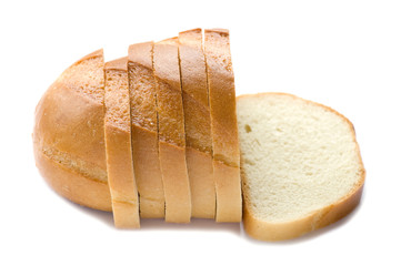 Cutting white bread on white