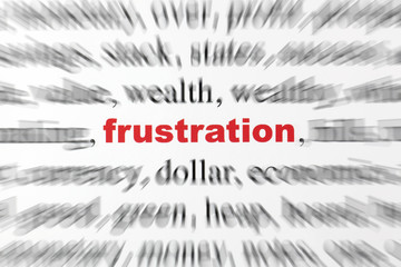 mot frustration focus rouge