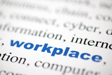 Obraz premium mot workplace lieu de travail