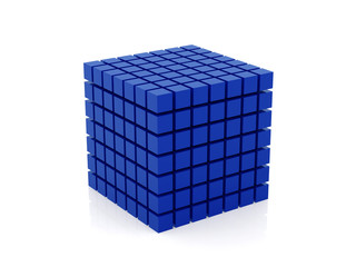 Cube of dark blue colour a set two