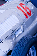 Vintage motor racing car