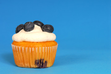 Vanilla Cupcake with blueberries
